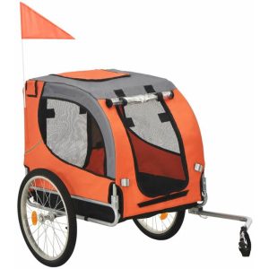 Dog Bike Trailer Orange and Brown38753-Serial number