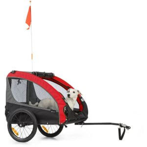 Husky Race Bicycle Dog Trailer 282L 40kg 600D Oxford Canvas Red
