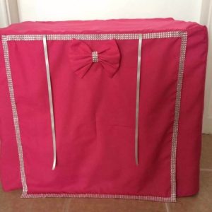 Made To Measure Diamanté Dog/Puppy Crate Covers/Dog Bed/Puppy Training Crate/ Bed Cover