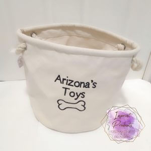 Personalised Dog Toy Basket, Toys Storage Bag, Bin, Organizer, Grooming Pet Storage, Gift For Lovers