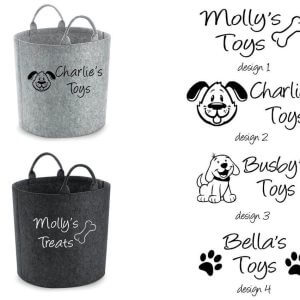 Personalised Dog Toy Storage Bag Organiser