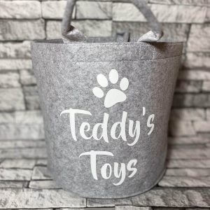 Personalised Dog Toy Storage - Laundry Bag Knitting Log Trug -Shoe