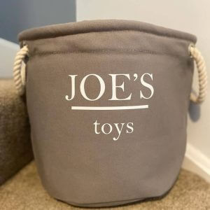 Personalised Name Storage Trug - Toy Bag Knitting Dog Laundry Basket