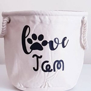 Personalised Pet Toys Basket, Storage Bag For Pet's Toys, Personalised Bin, Pet's Toy Oraganiser, Christmas Gift Pets