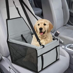 Pet Booster Seat for Small Dogs, Waterproof Breathable Booster Seat Cover for Dogs, Protective Pet Carrier Bag Gray