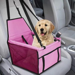 Pet Booster Seat for Small Dogs, Waterproof Breathable Booster Seat Cover for Dogs, Protective Pet Carrier Bag Pink
