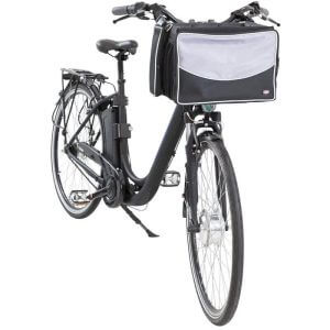 TRIXIE Front Bicycle Basket for Pet 41x26x26 cm Black and Grey - Black