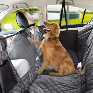 Waterproof Dog Car Cover Dog Auto Seat Covers, Cover Protection Car Non-Slip Stripe Resistant with Visual Playback Window