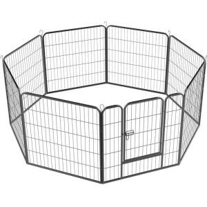 Yaheetech - 8 Panel Pet Playpen Puppy Dog Cat Rabbit Portable Cage Run Pen Folding Fence