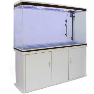 Aquarium Fish Tank & Cabinet - White - White