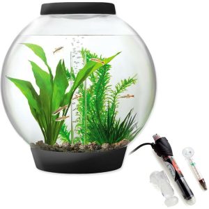 Baby BiOrb 15L Aquarium in Black with Standard LED Lighting and Heater Pack