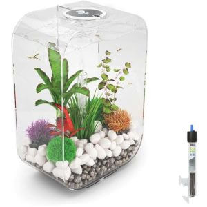 Biorb - life 60L Clear Aquarium Fish Tank with Multi Colour led Lighting and Heater Pack
