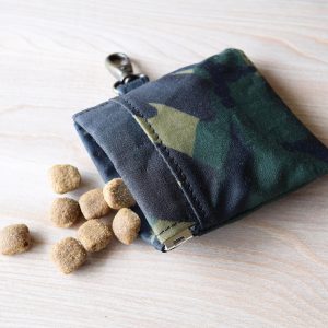 Dog Poop Bag Carrier/Treat Pouch Poo Dispenser Waxed Canvas Puppy Training Waterproof Waste Holder