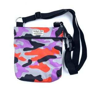 Lavender/Red Camo Dog Walking Bag