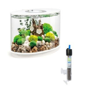 Loop 15L White Aquarium With mcr Led Lighting and Heater Pack - Biorb